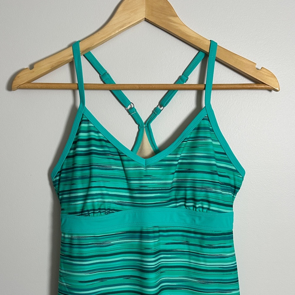 Athleta Printed Shorebreak Dress Catalina Green Small